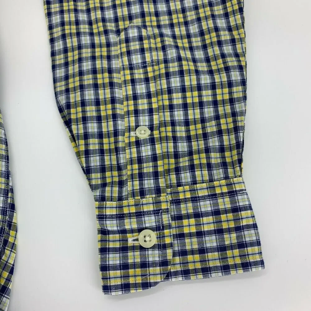 Ralph Lauren Cotton Flannel Multicolor Plaid Button Down Boys Size Medium